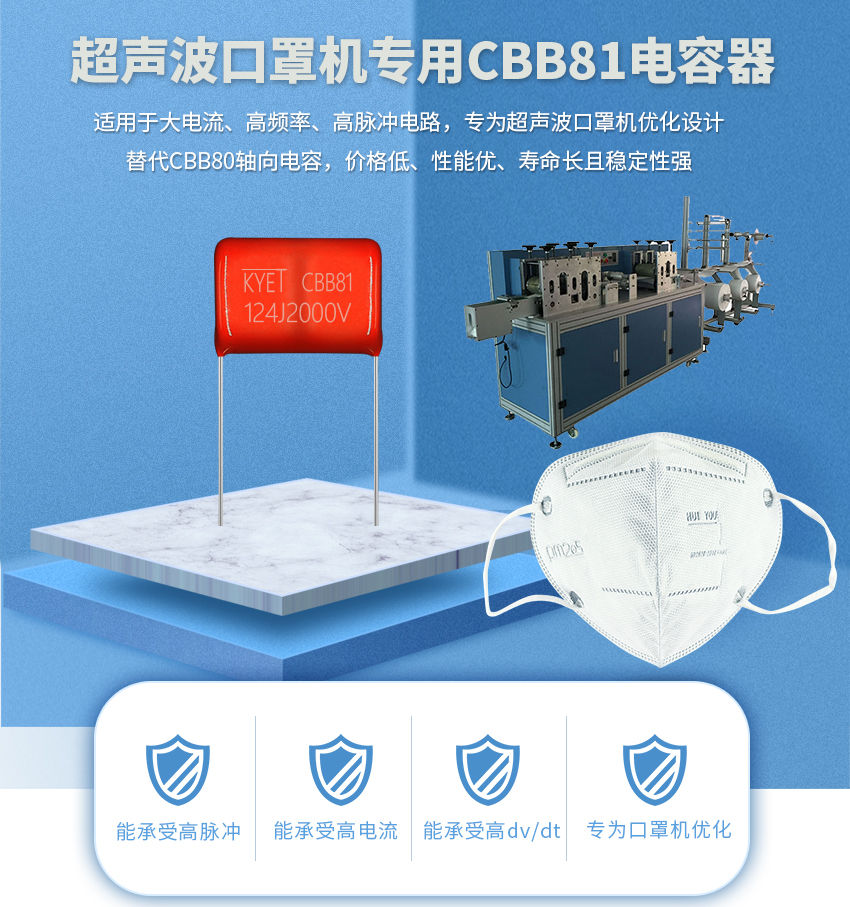 科雅电子推出的口罩机专用CBB81电容受市场热捧